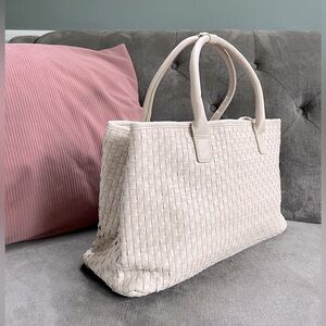 NWOT Lulu Dharma vegan leather woven tote